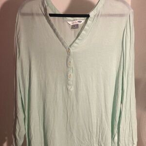 Old Navy Green Buttoned Relaxed Blouse
